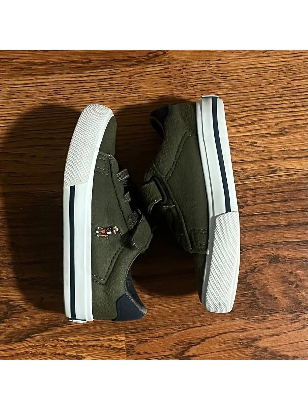Polo Ralph Lauren Toddler Boys Olive Green Sneakers Size 5